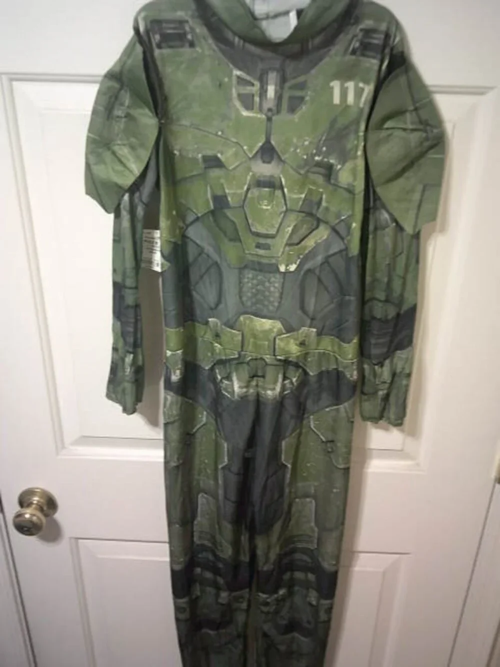 NEW DISGUISE BOYS SIZE L 10-12 HALO MASTER CHIEF HALLOWEEN COSTUME JUMPSUIT 👦